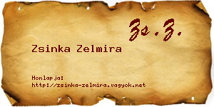 Zsinka Zelmira névjegykártya
